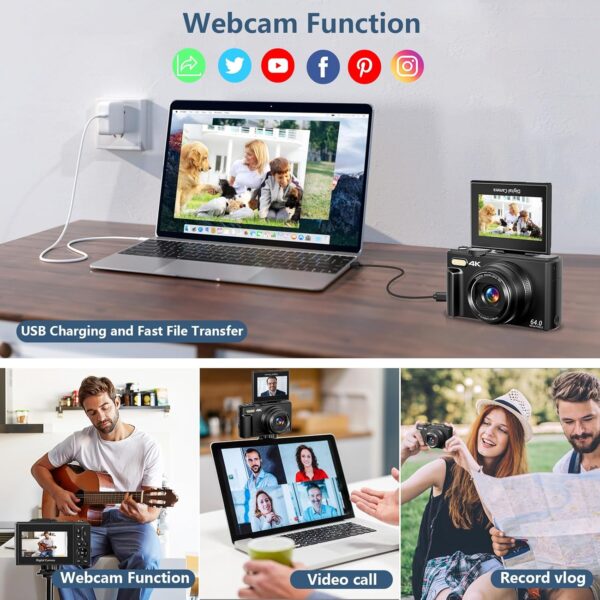 Digital Camera for Photography ,4K Vlogging Camera for YouTube 3" - Image 5