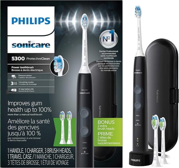 Rechargeable Electric Toothbrush, with Pressure Sensor,