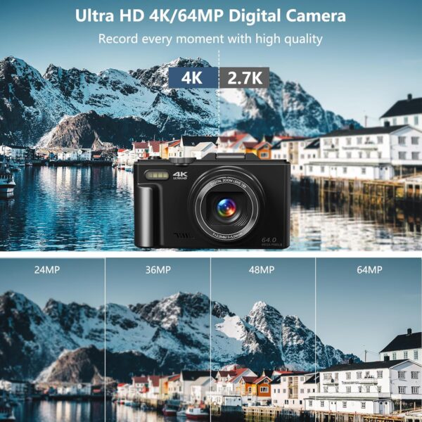 Digital Camera for Photography ,4K Vlogging Camera for YouTube 3" - Image 2