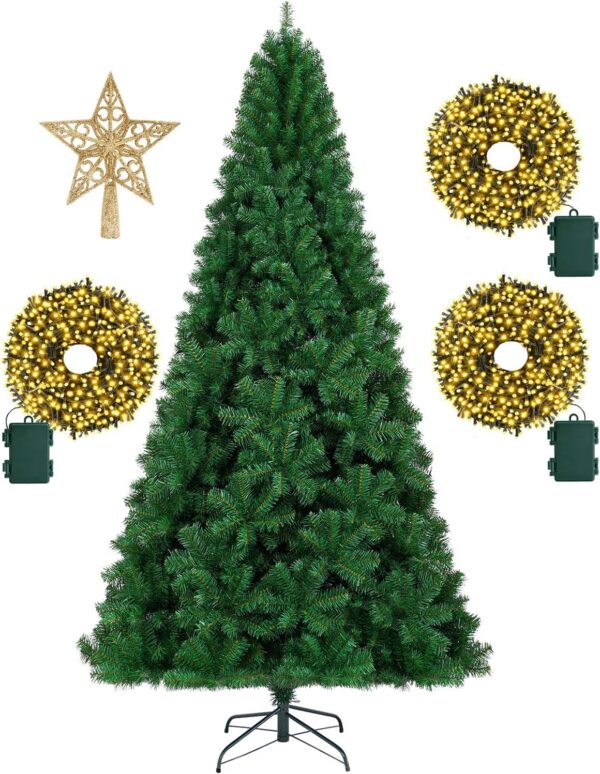 KTKDE 7.5ft Spruce Artificial Holiday Christmas Tree