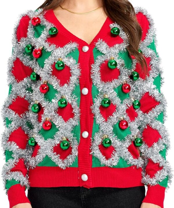 Tipsy Elves Classic Cute Cardigan Ugly Christmas Sweaters for Women with Fun Patterns and Animals - Image 4