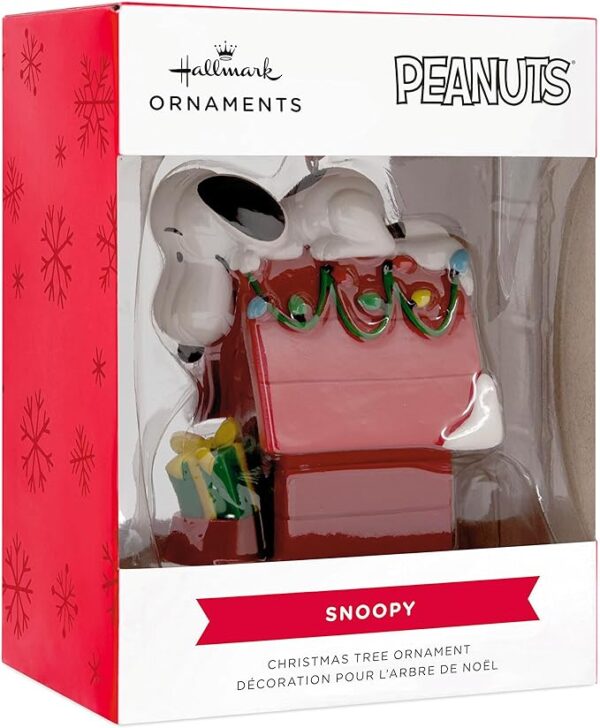 Hallmark Peanuts Snoopy on Holiday Doghouse Christmas Ornament - Image 4