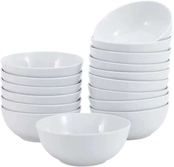 16-Pack White Porcelain Coupe Bowl, - Image 2