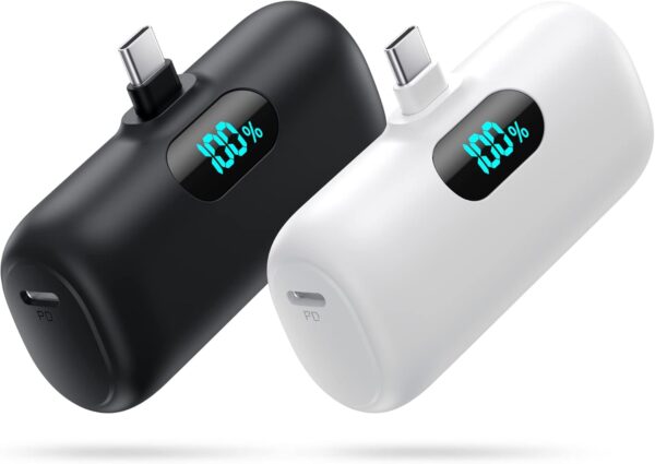 [2-Pack] Mini Portable Charger 5000mAh Power Bank,