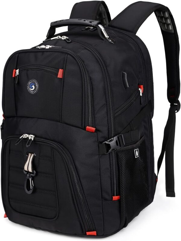 SHRRADOO Extra Large 50L Travel Laptop Backpack with USB Charging Port,