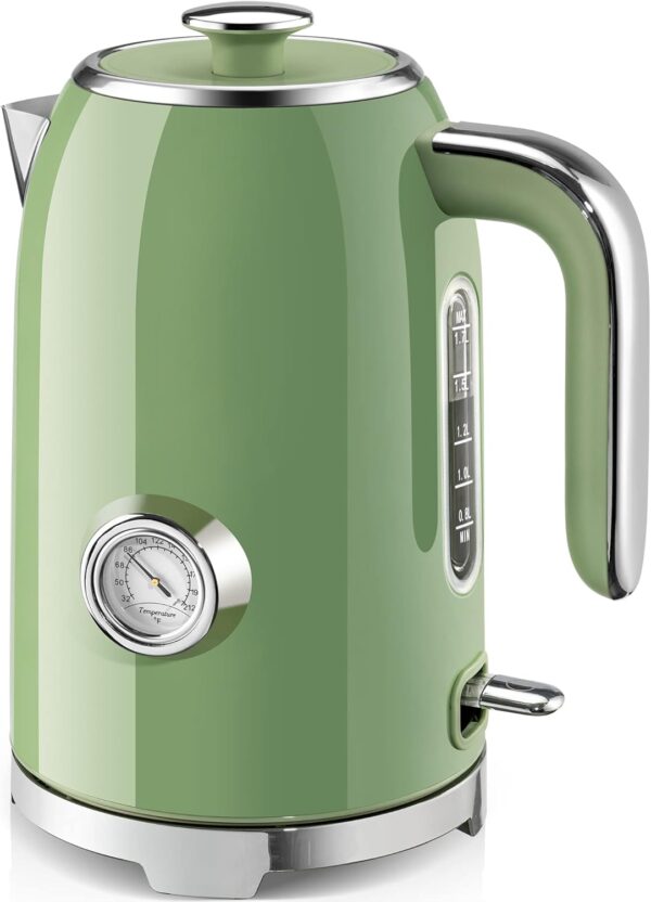 SUSTEAS Electric Kettle - 57oz Hot Tea Water Boiler with Thermometer,