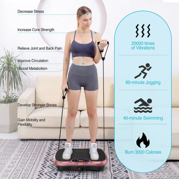 AXV Vibration Plate Fitness Platform Exercise Machine - Image 5