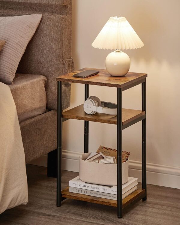 VASAGLE Side Table, Small End Table, Tall Nightstand for Living Room - Image 5