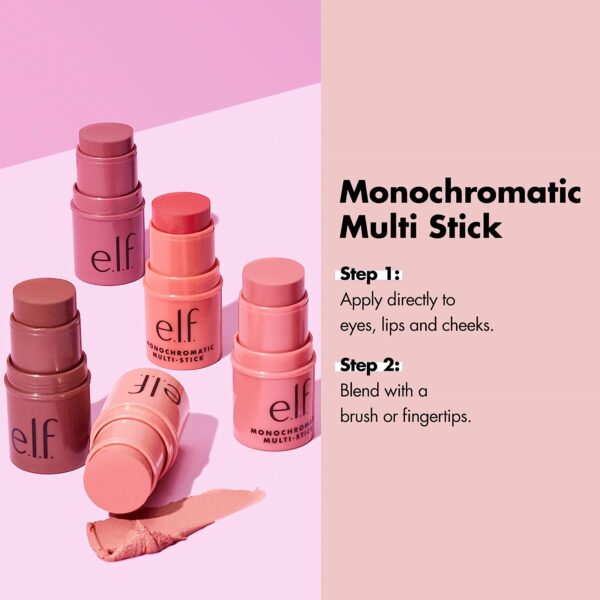 e.l.f. Monochromatic Multi Stick, Luxuriously Creamy & Blendable Color, - Image 3