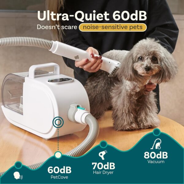 Dog Grooming Vacuum and Kit, Hair Dryer 8-in-1, - Image 3