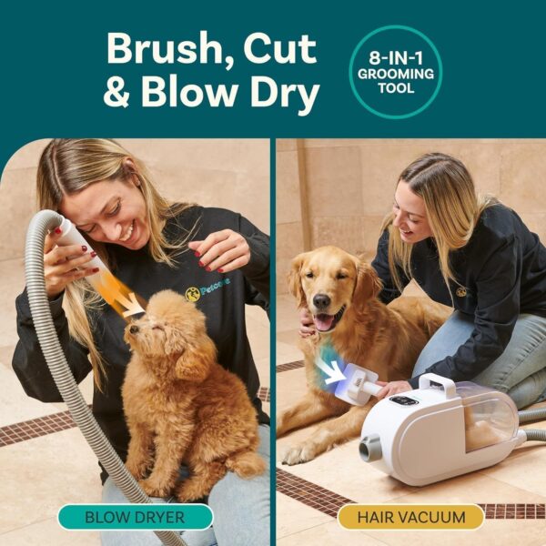 Dog Grooming Vacuum and Kit, Hair Dryer 8-in-1, - Image 5
